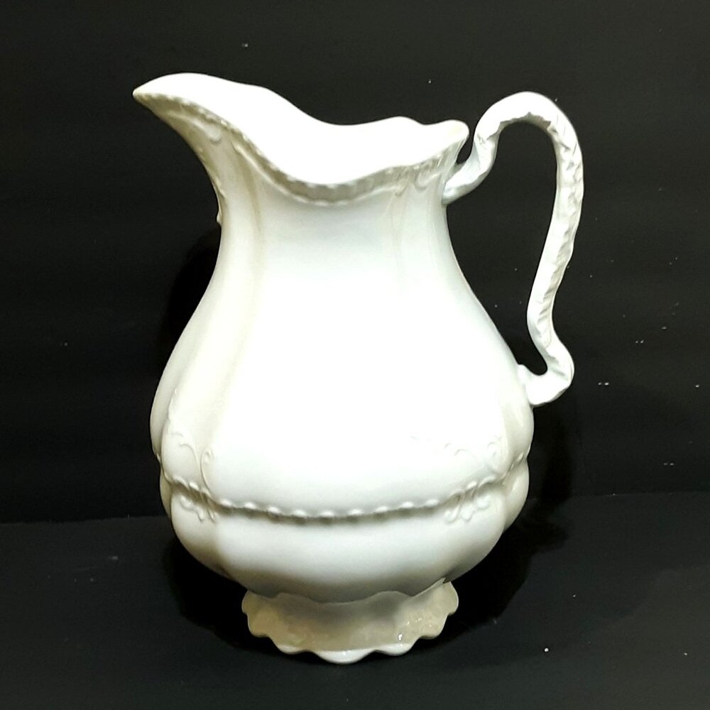 Antique Meakin Grindley Ironstone Pitcher Vase English Country Farmhouse